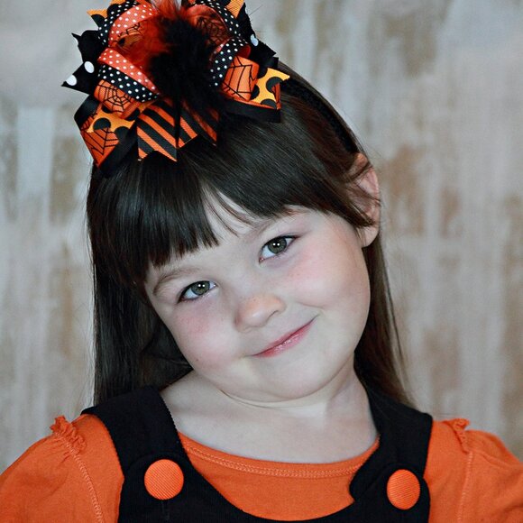 Black Jack-O-Lantern Jumper Halloween Baby Girls Sleeveless A Line Dress - Picture 4 of 4